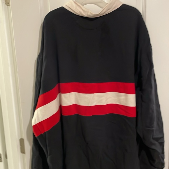 Polo Ralph Lauren Black and Red Striped Rugby Shirt - Picture 3 of 3